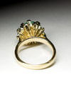 Золотое кольцо топаз с родолитом в стиле Ар Нуво