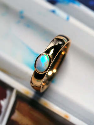 Золотое кольцо с Опалом